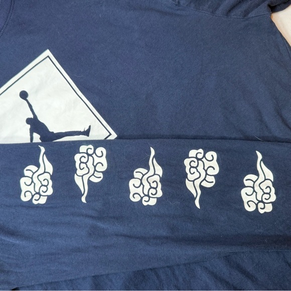 Air Jordan Tokyo Japan Navy Blue Olympics Long Sleeve Tee Shirt Size XXL RARE - Picture 4 of 11